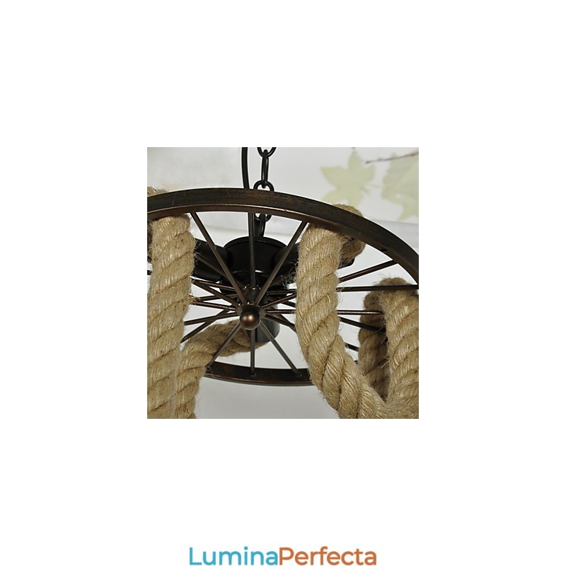 Lampă suspendată din metal galvanizat în stil retro