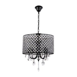 Candelabru din cristal cromat modern, contemporan