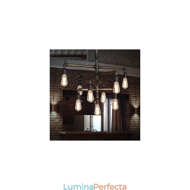 Lampă tradițională clasică vintage retro lanternă țară pictură metal suspendată