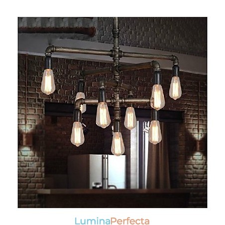 Lampă tradițională clasică vintage retro lanternă țară pictură metal suspendată