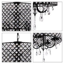 Candelabru din cristal cromat modern, contemporan