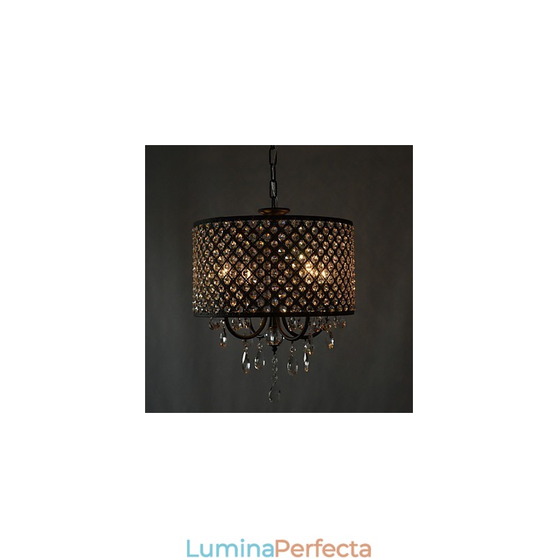 Candelabru din cristal cromat modern, contemporan