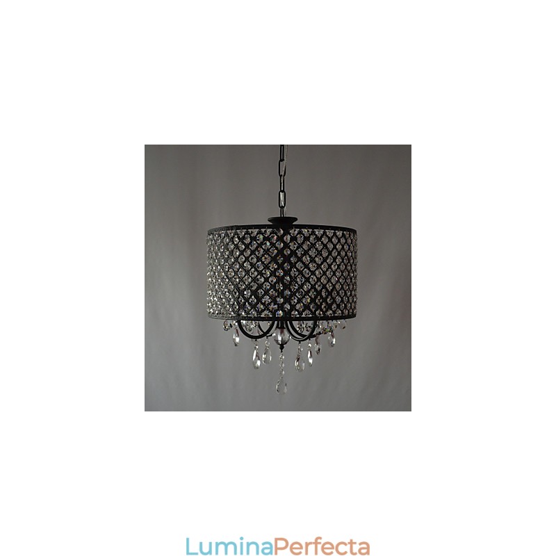 Candelabru din cristal cromat modern, contemporan