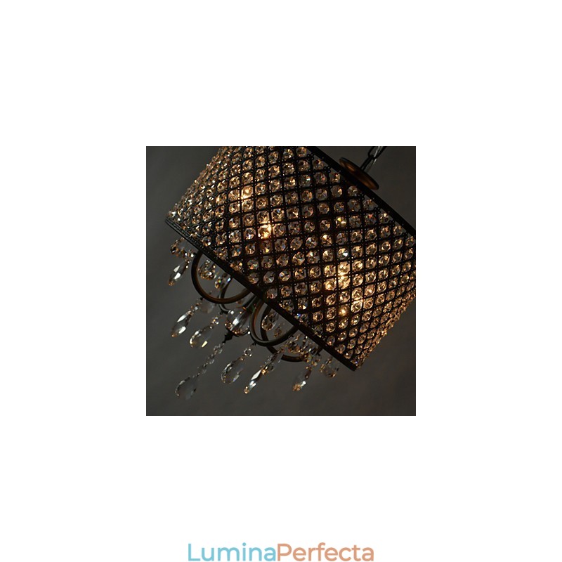Candelabru din cristal cromat modern, contemporan