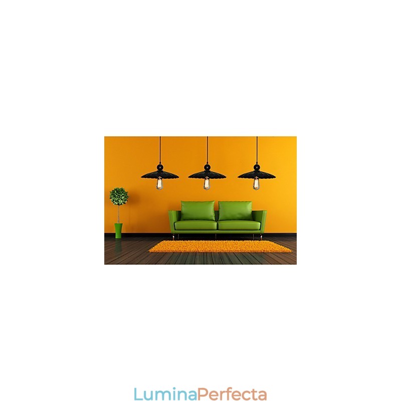 Pandantiv din metal umbrelă neagră de epocă medie, cu o singură lumină