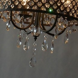 Candelabru din cristal cromat modern, contemporan