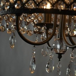 Candelabru din cristal cromat modern, contemporan