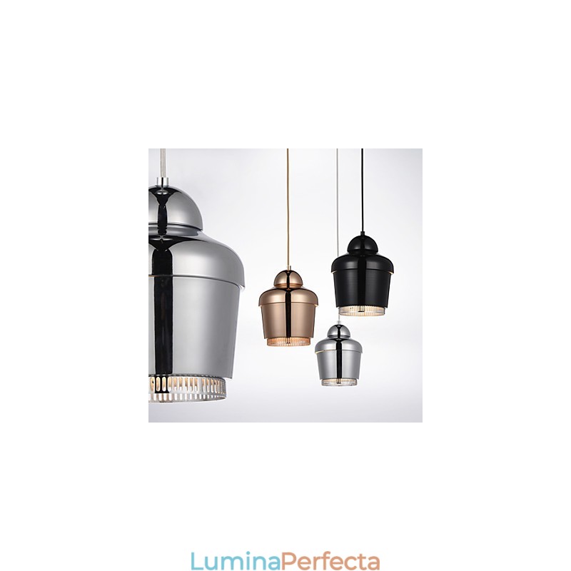 Lampă suspendată 1 lumină modernă simplitate auriu crom negru alb oțel carbon candelabru din metal