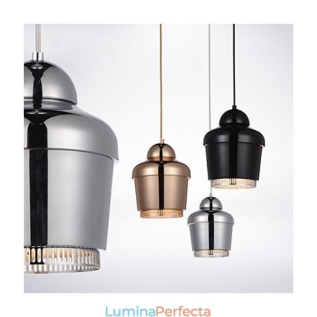 Lampă suspendată 1 lumină modernă simplitate auriu crom negru alb oțel carbon candelabru din metal Lampă suspendată 1 lumină modernă simplitate auriu crom negru alb oțel carbon candelabru din metal