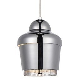 Lampă suspendată 1 lumină modernă simplitate auriu crom negru alb oțel carbon candelabru din metal