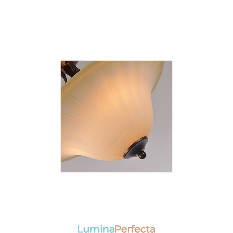 5 Lampă suspendată din metal cu pictură în stil vintage