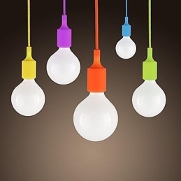 Mini pandantiv 1 lumină modern minimalist, silicon, bomboane, culori