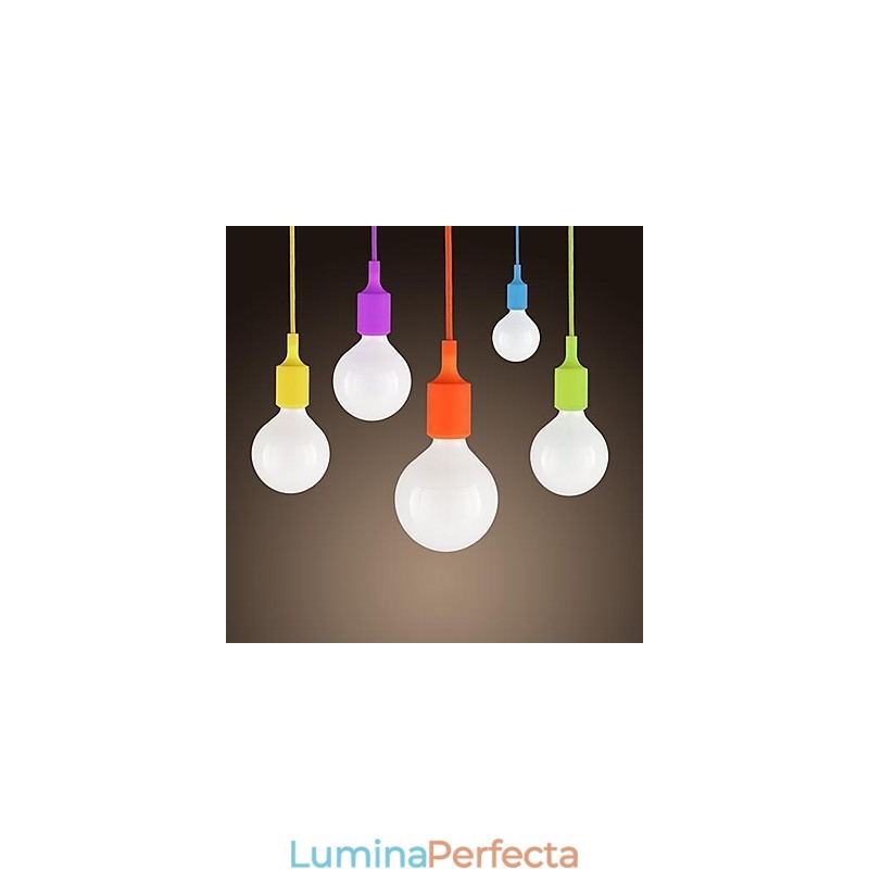 Mini pandantiv 1 lumină modern minimalist, silicon, bomboane, culori