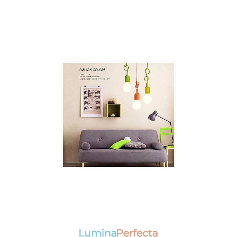 Mini pandantiv 1 lumină modern minimalist, silicon, bomboane, culori