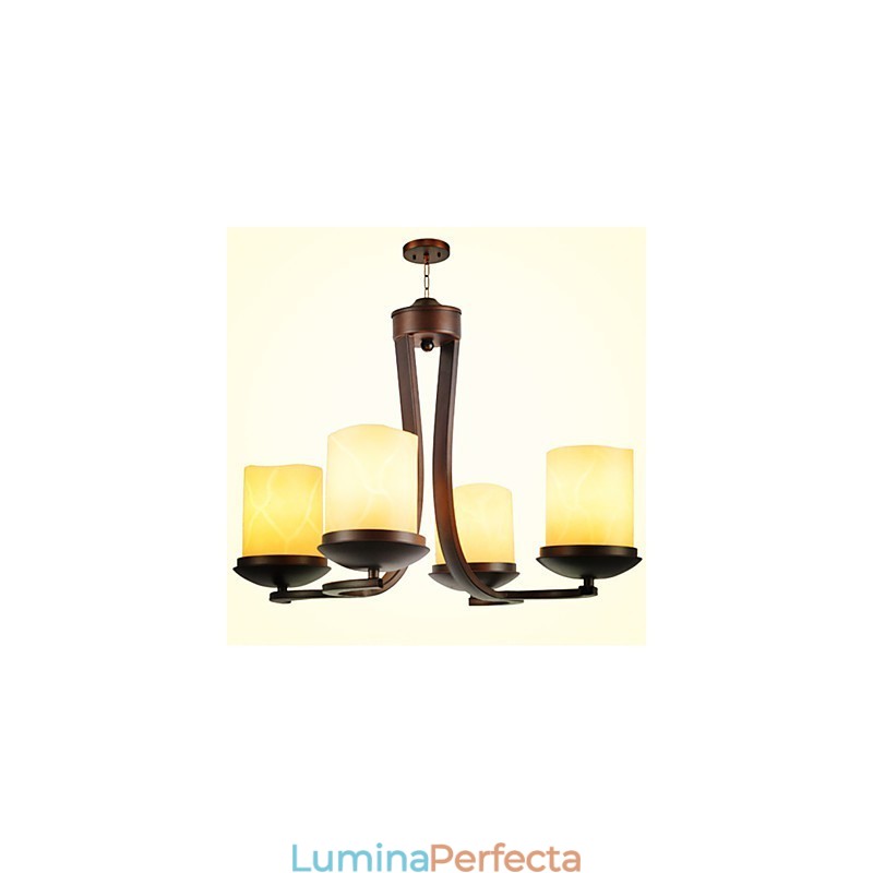 Candelabru din metal cu pictură în stil retro clasic tradițional