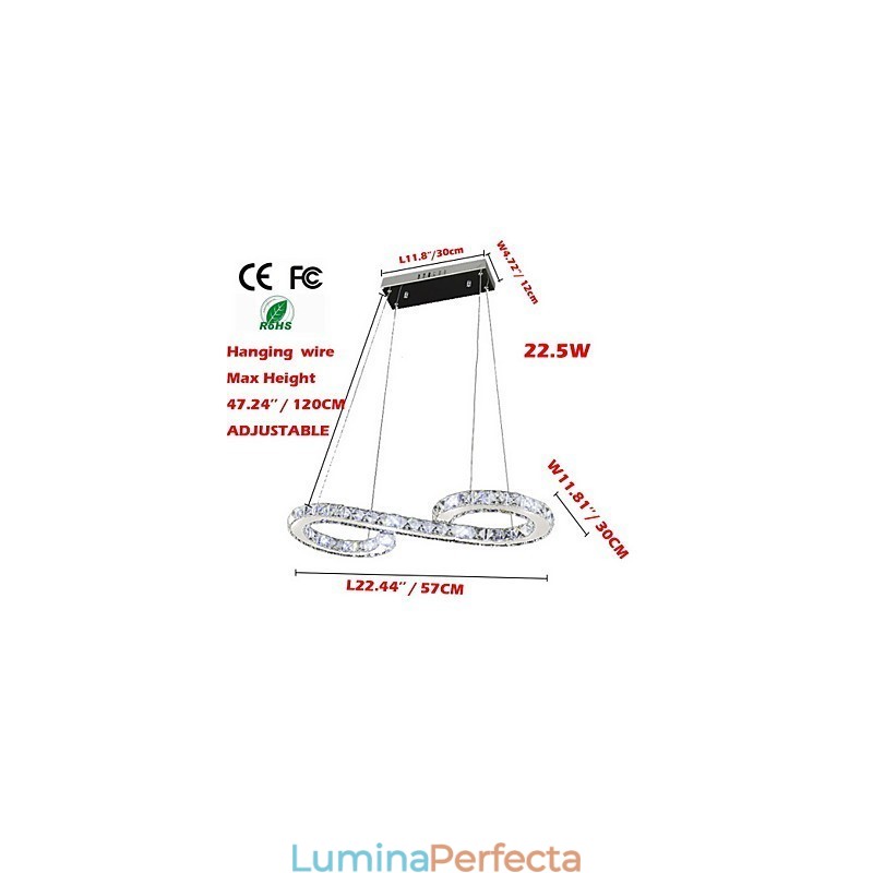 Model Lampă suspendată Lămpi moderne de cristal Iluminat Corpuri de iluminat de tavan de lux