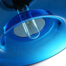 Lampă suspendată Design modern Bec de sticlă albastru inclus