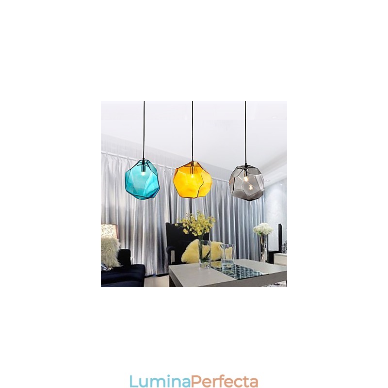 Pandantiv 3 Lumini Stil Italia Galvanizare Transparentă