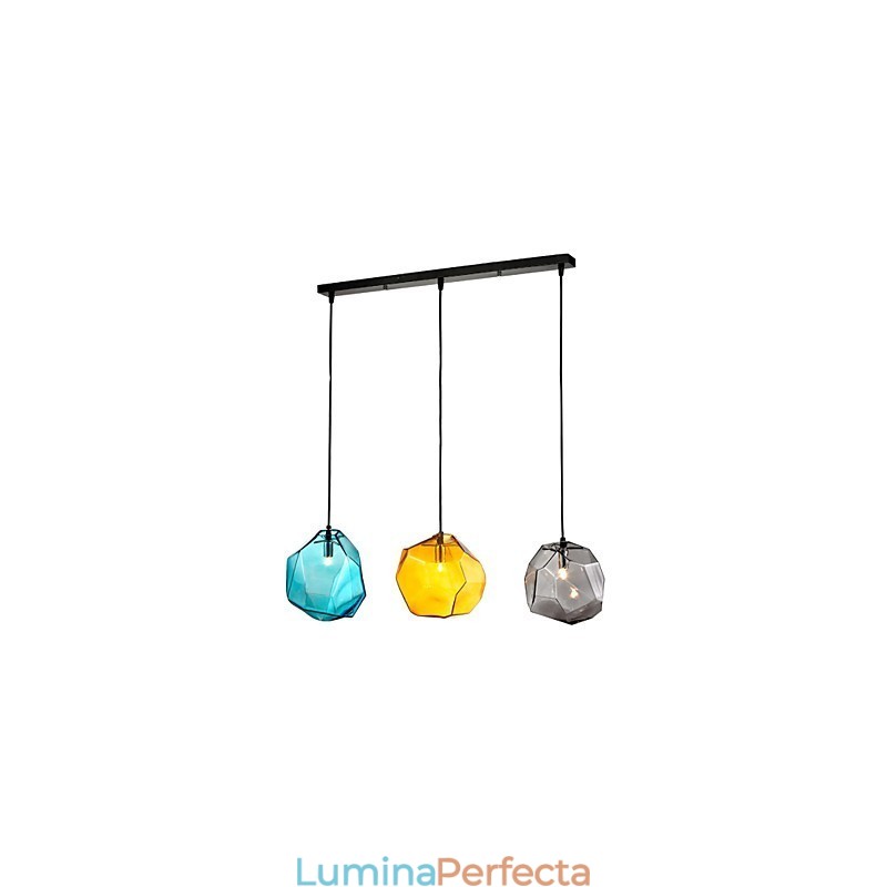 Pandantiv 3 Lumini Stil Italia Galvanizare Transparentă