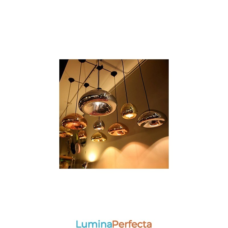 Lampă suspendată din metal cu pictură modernă contemporană