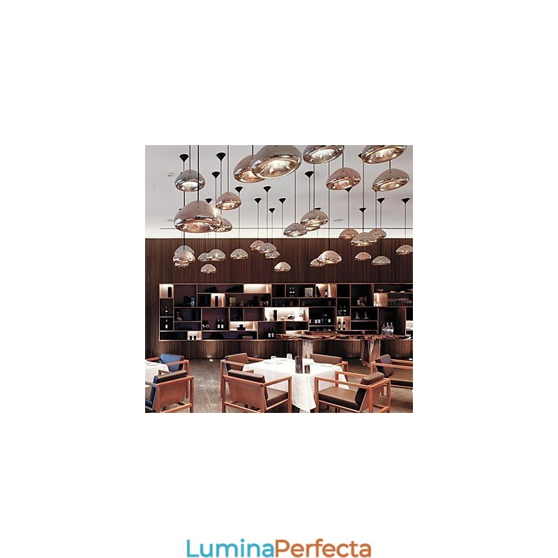 Lampă suspendată din metal cu pictură modernă contemporană