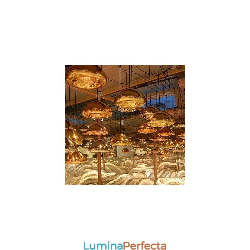 Lampă suspendată din metal cu pictură modernă contemporană