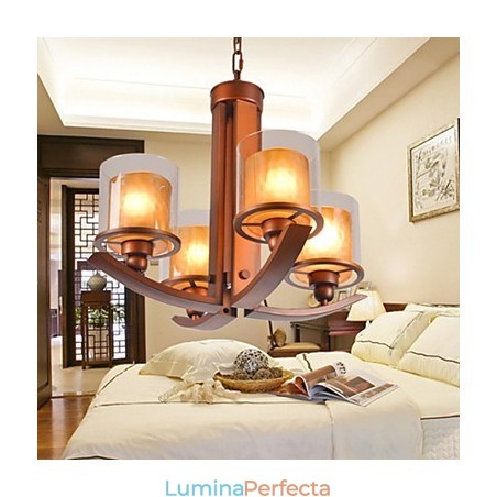 Candelabru din metal cu pictură în stil retro clasic tradițional