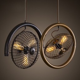 Lumini pentru ventilator de tavan din metal clasic retro Lămpi suspendate simple Lampă suspendată pentru cafenea