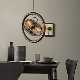 Lumini pentru ventilator de tavan din metal clasic retro Lămpi suspendate simple Lampă suspendată pentru cafenea
