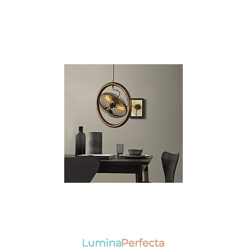 Lumini pentru ventilator de tavan din metal clasic retro Lămpi suspendate simple Lampă suspendată pentru cafenea
