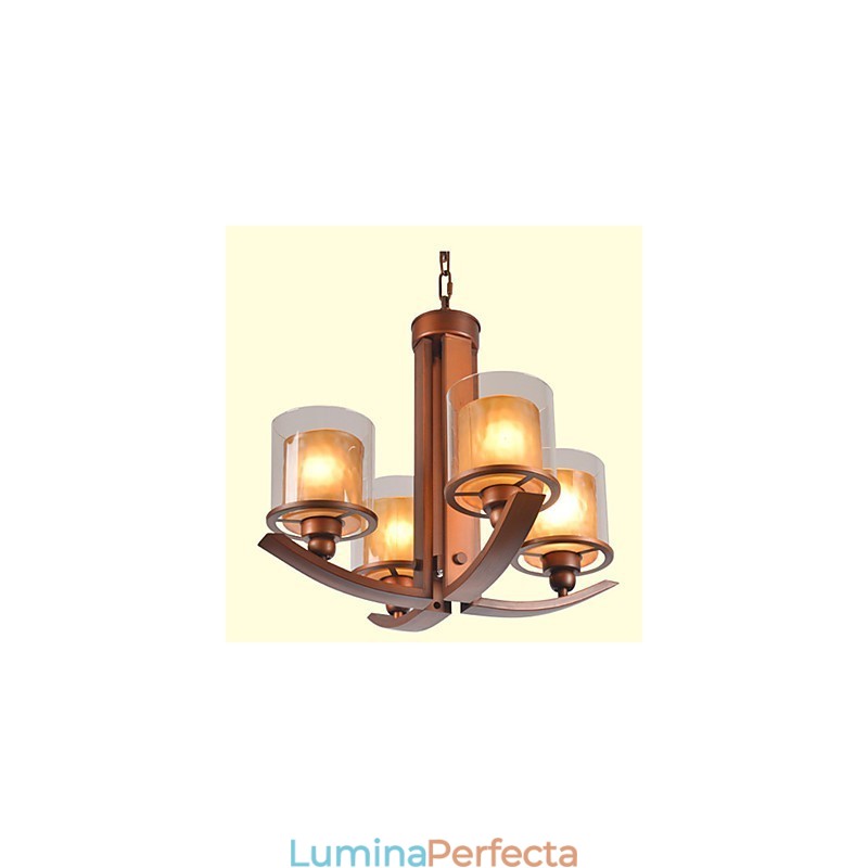 Candelabru din metal cu pictură în stil retro clasic tradițional