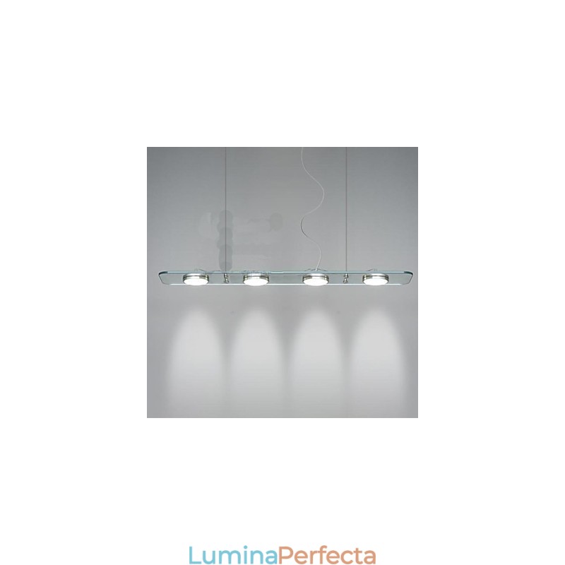 Lampă de birou pentru restaurant din sticlă dreptunghiulară