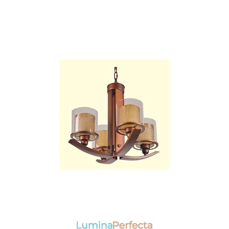 Candelabru din metal cu pictură în stil retro clasic tradițional