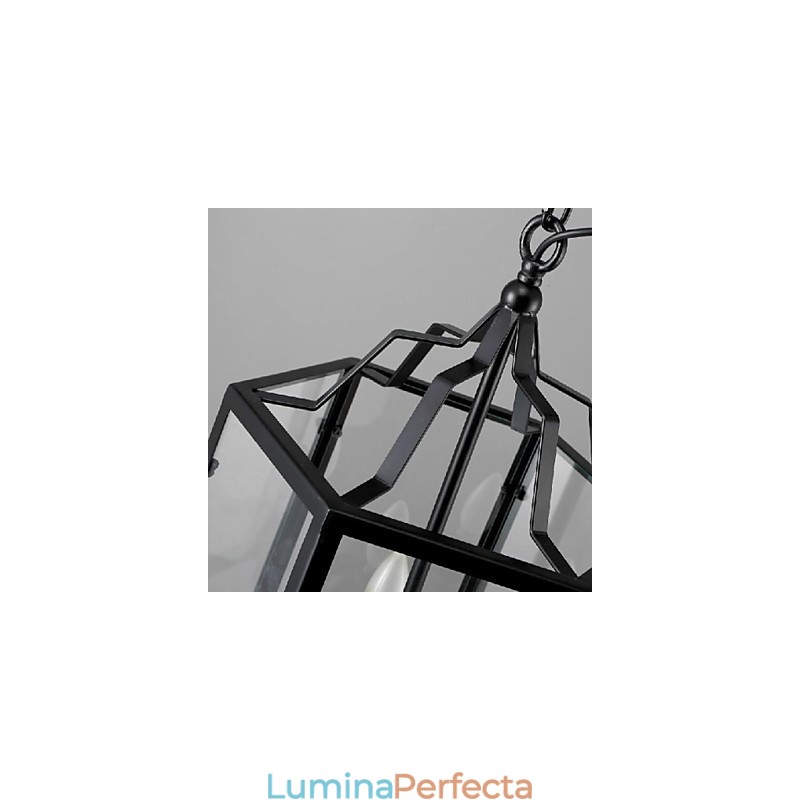 Tradițional Clasic Vintage Retro Lantern Country Mini Stil Pictură Metal Pendant Lampă de luat masa