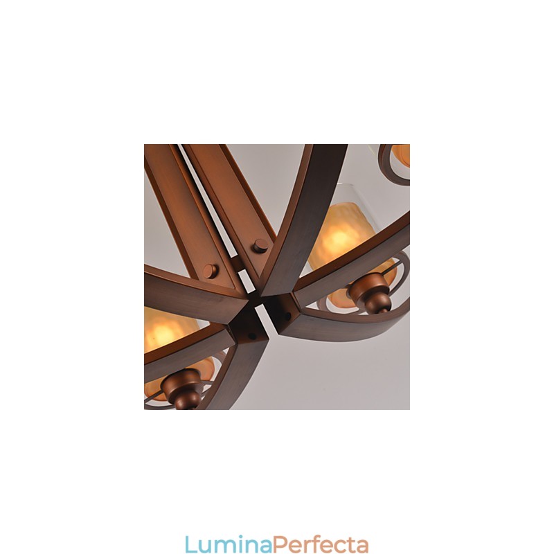 Candelabru din metal cu pictură în stil retro clasic tradițional