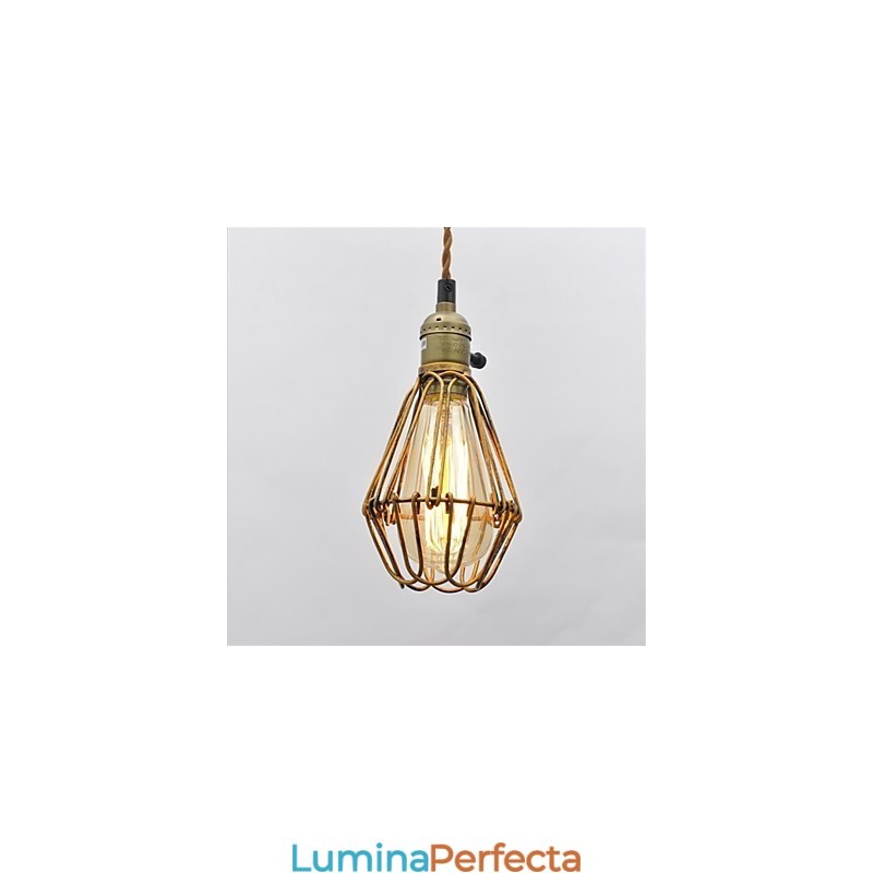 Țară americană Candelabru de fier lotus vintage cu un singur cap