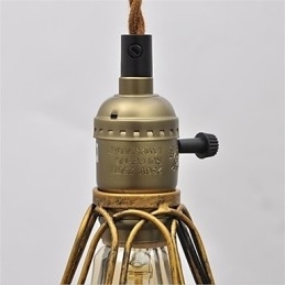 Țară americană Candelabru de fier lotus vintage cu un singur cap