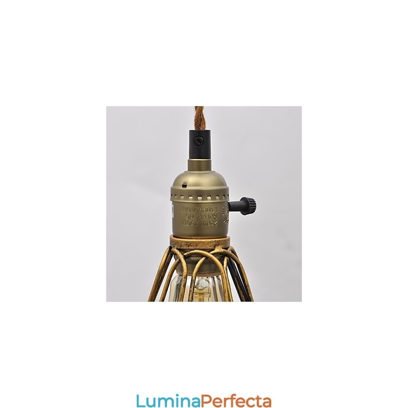 Țară americană Candelabru de fier lotus vintage cu un singur cap