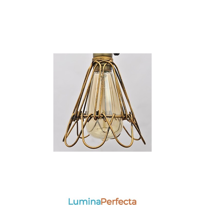 Țară americană Candelabru de fier lotus vintage cu un singur cap