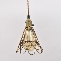 Țară americană Candelabru de fier lotus vintage cu un singur cap