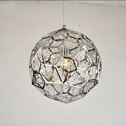 Candelabru din plasă din cărămidă argintiu argintiu