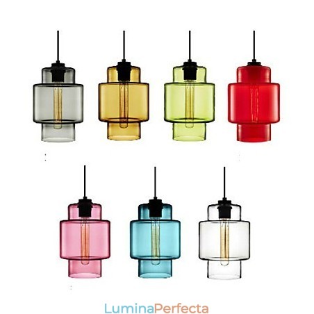 Candelabru din sticlă cu un singur cap cu abajur de sticlă (gri, galben, verde, roșu, roz, albastru, alb) Candelabru din sticlă cu un singur cap cu abajur de sticlă (gri, galben, verde, roșu, roz, albastru, alb)