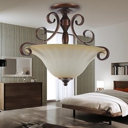 Lampă suspendată din metal cu pictură în stil rustic rustic Lodge