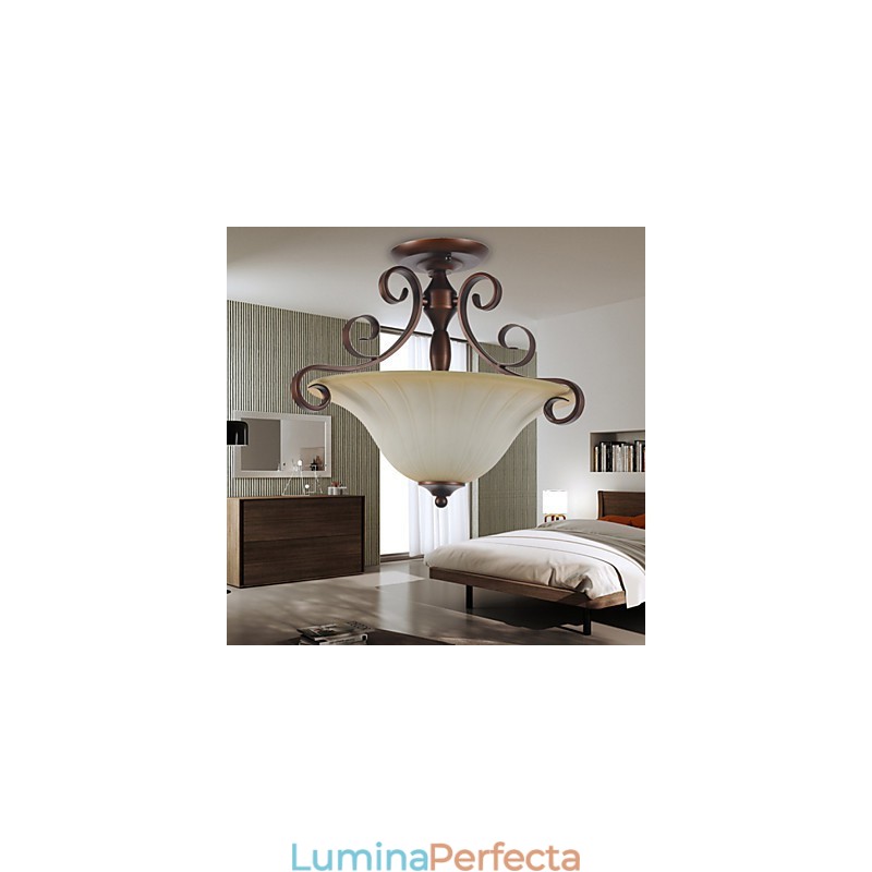 Lampă suspendată din metal cu pictură în stil rustic rustic Lodge