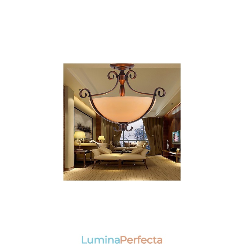 Lampă suspendată din metal cu pictură în stil rustic rustic Lodge