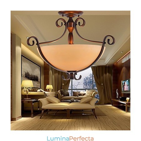 Lampă suspendată din metal cu pictură în stil rustic rustic Lodge Lampă suspendată din metal cu pictură în stil rustic rustic Lodge