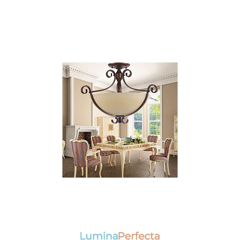 Lampă suspendată din metal cu pictură în stil rustic rustic Lodge