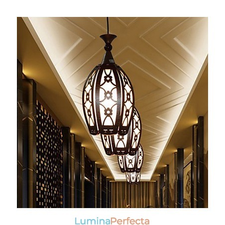 Lampă de sufragerie din lemn, contemporană și contractată, creativă