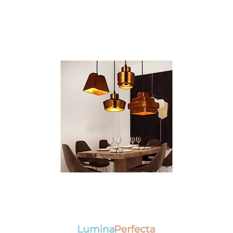 American Country Retro Candelabru din sticlă Rusty Sitting Droplight