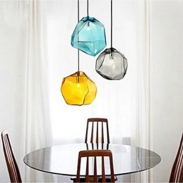 Lumină creativă din sticlă de gheață cu diamant pandantiv cromatic Droplight